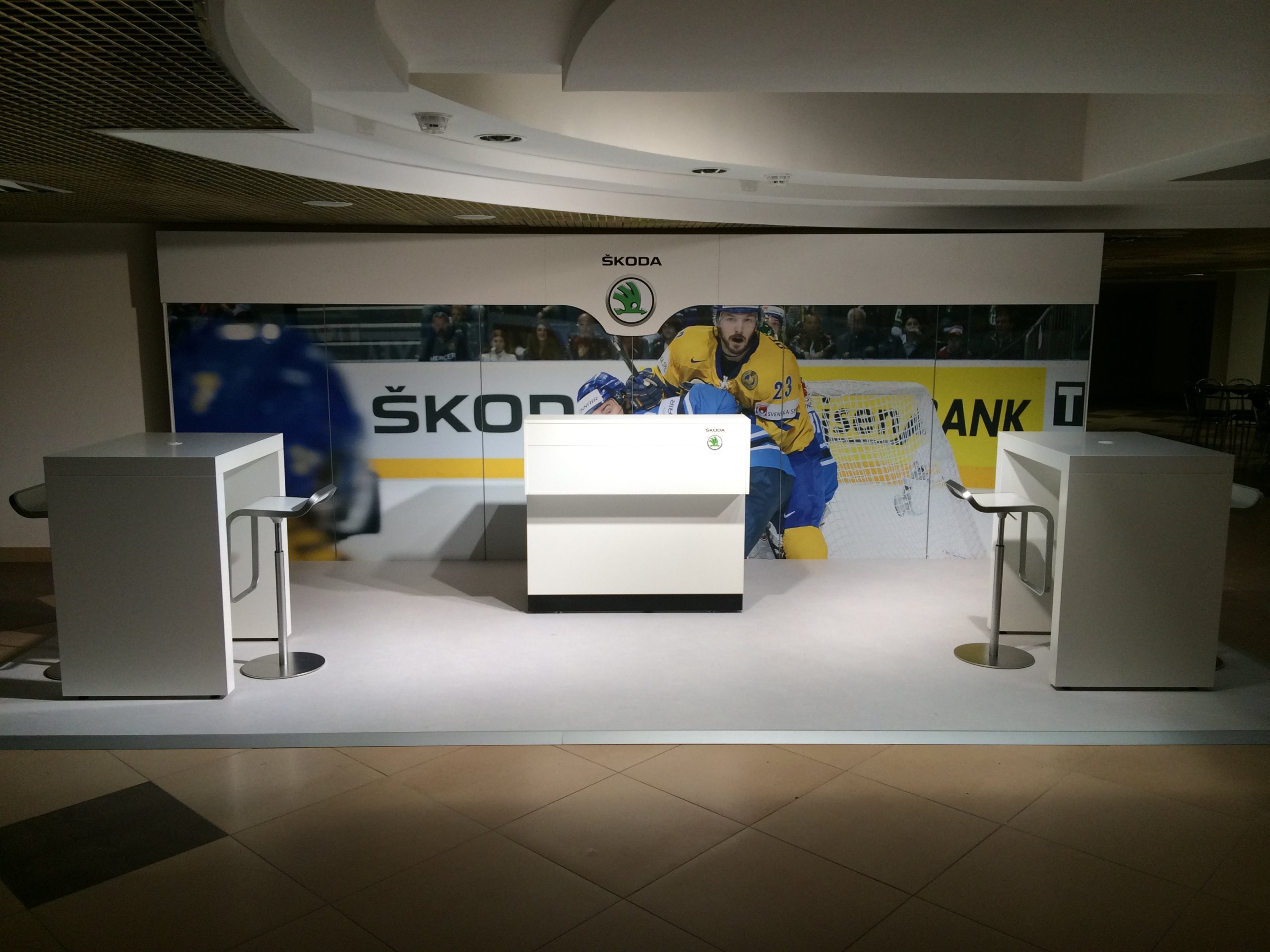 Skoda Minsk Schneefläche Bodengrafik
