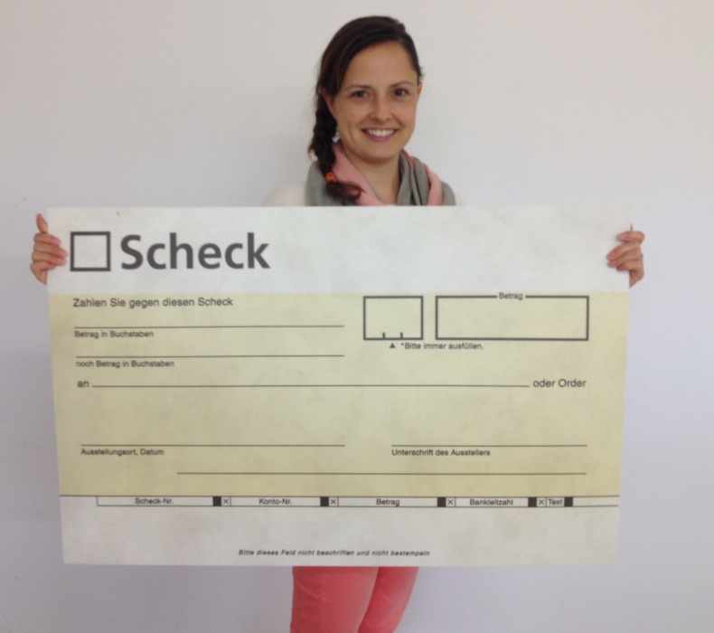 PR Scheck gelb