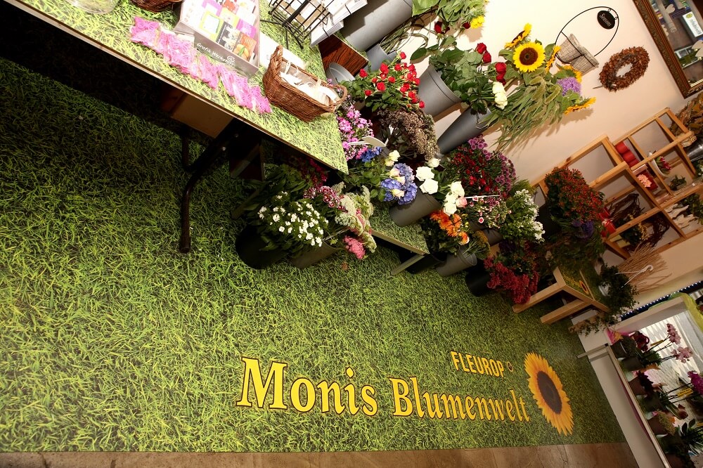 Blumenboden Gras Fleurop Verkaufsmatte