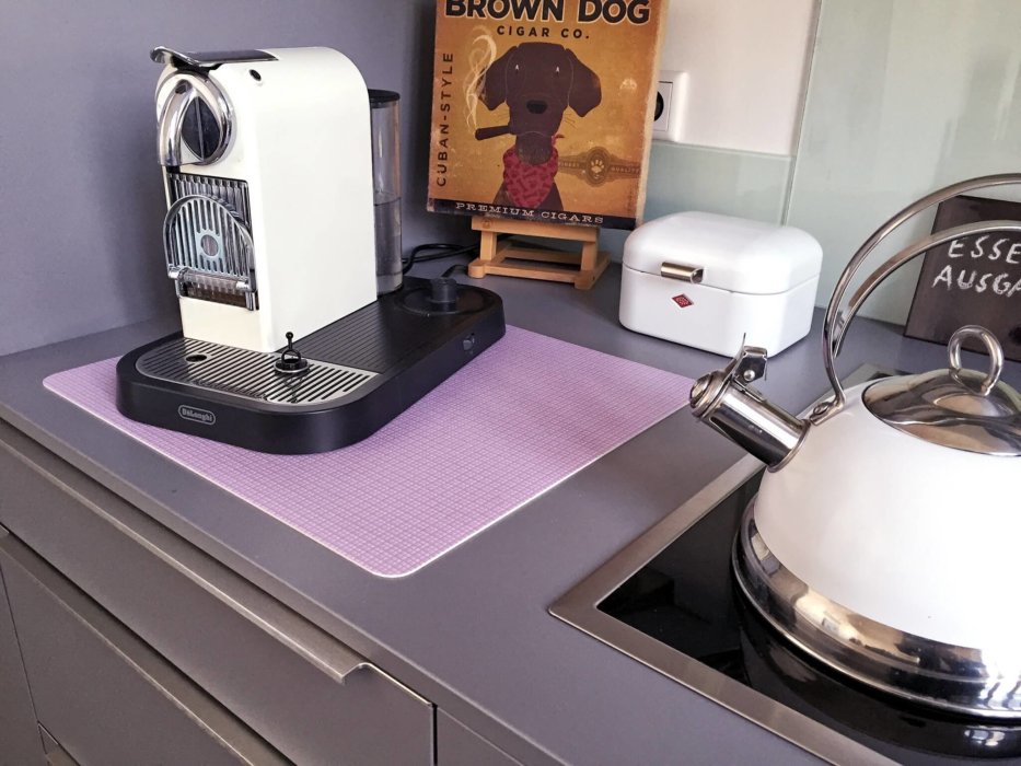 Unterlage für Kaffeemaschine aus Vinyl