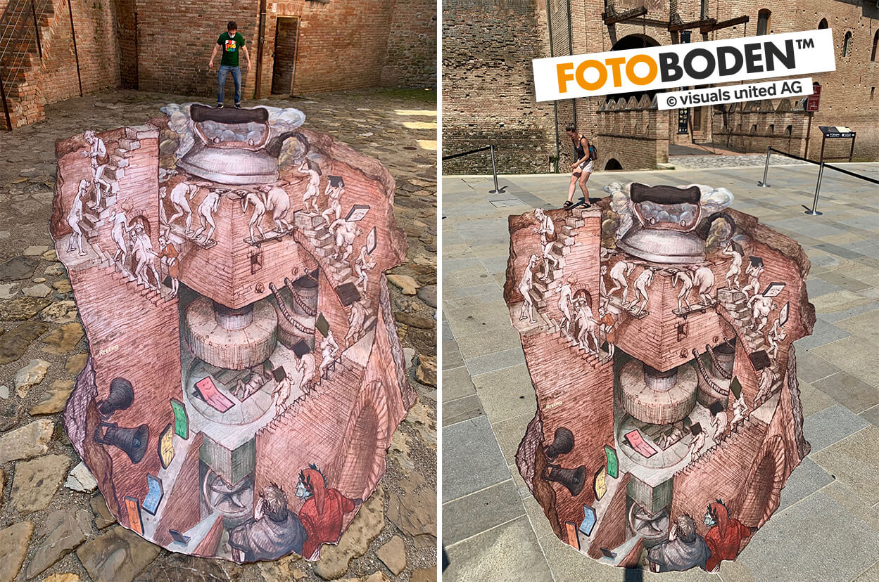 3D Streetart Gemälde auf FOTOBODEN™ gedruckt.
