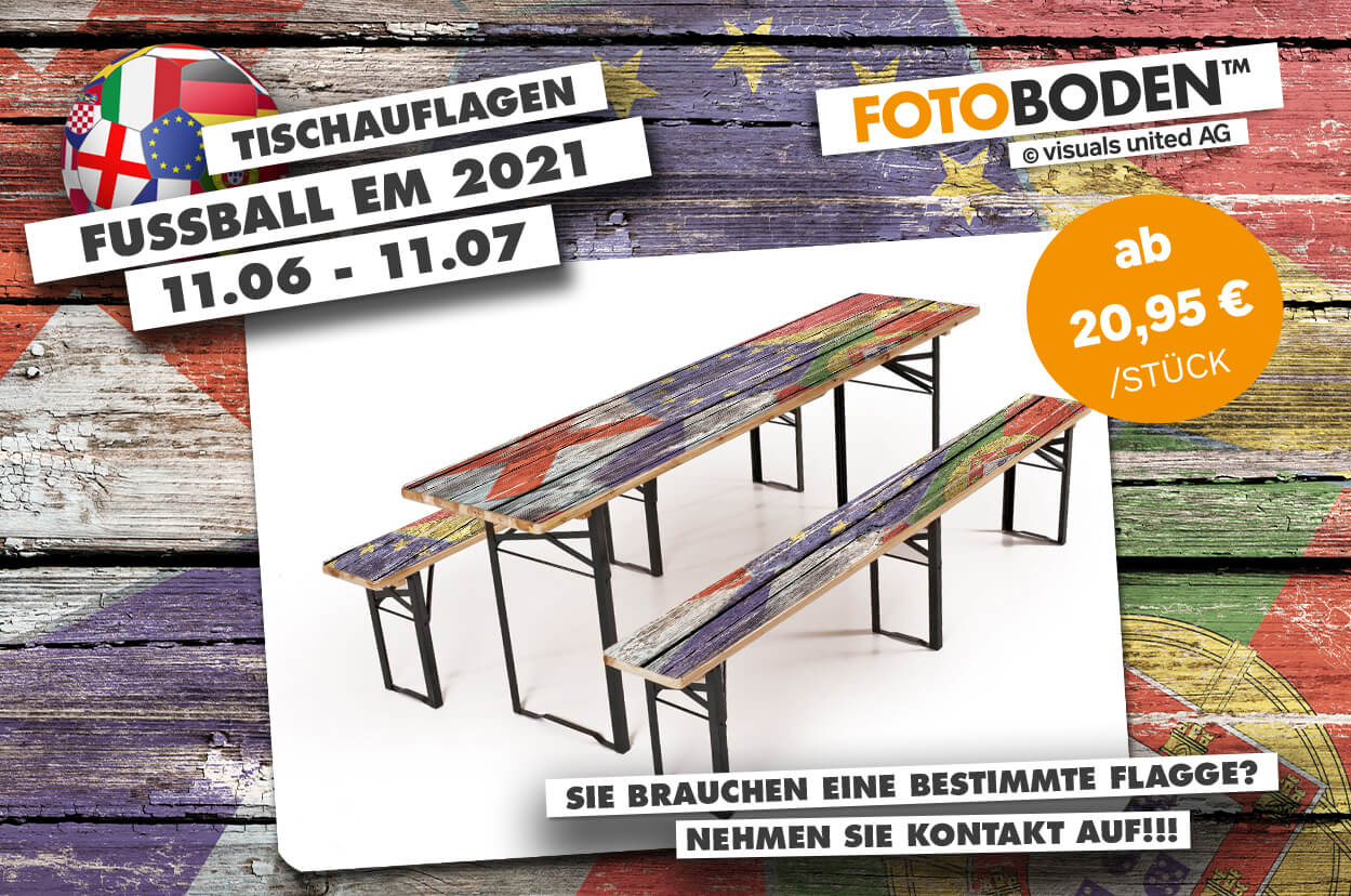 Auflagen für Biertischgarnituren aus FOTOBODEN™ im individuellen Design