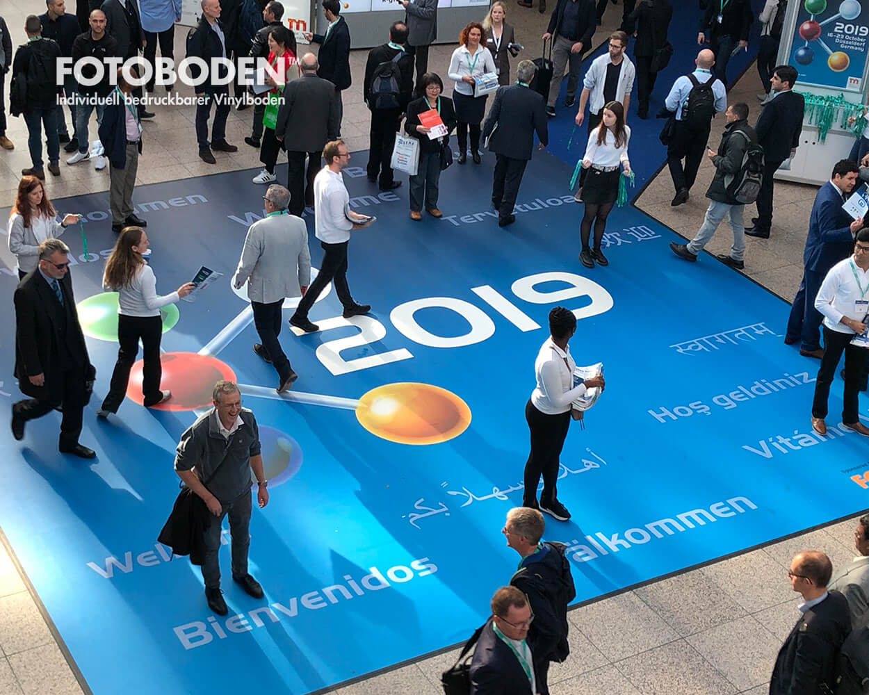 Messeboden der Kunststoffmesse in Düsseldorf