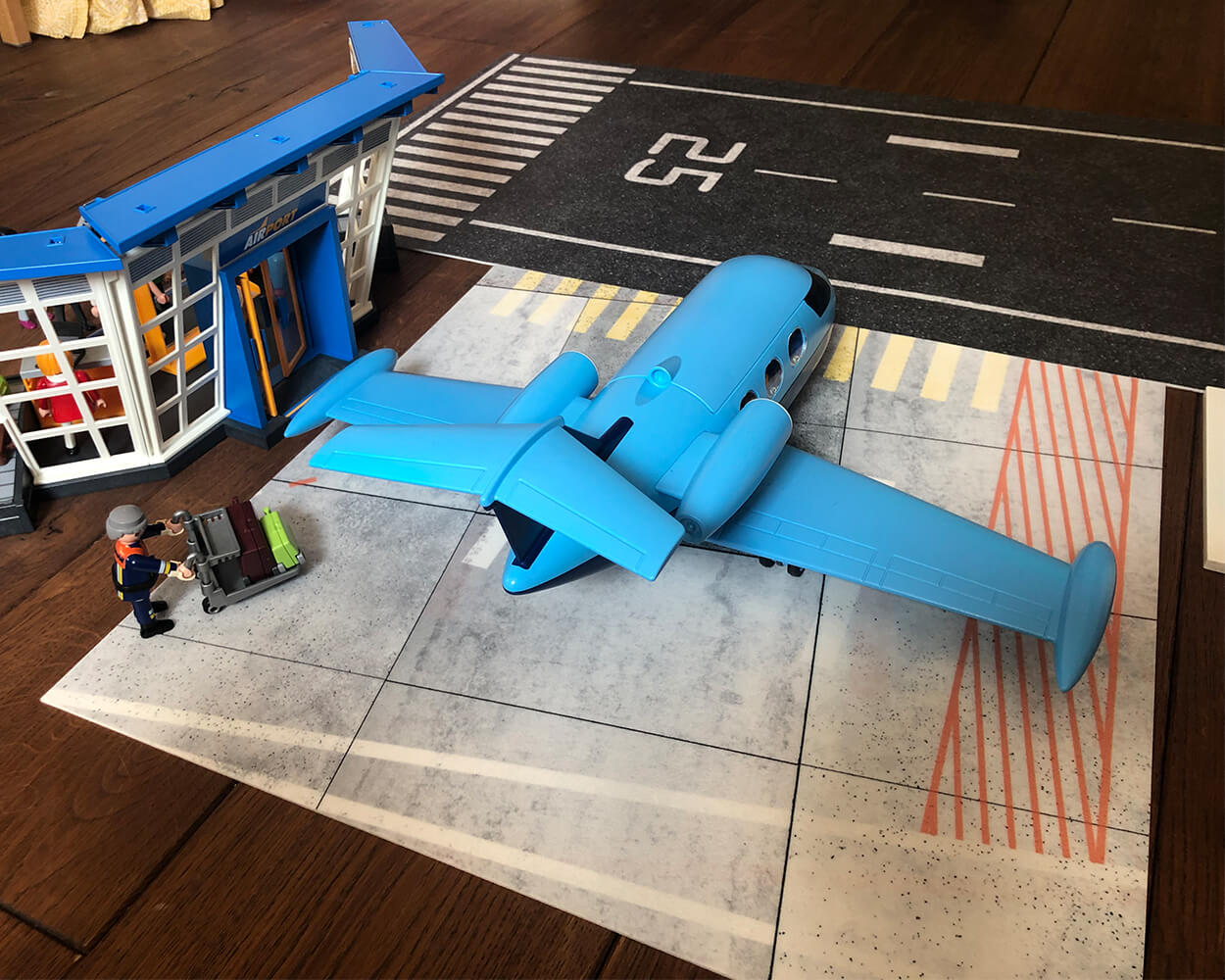 playmobil Flugplatz Bodenbelag Vinyl