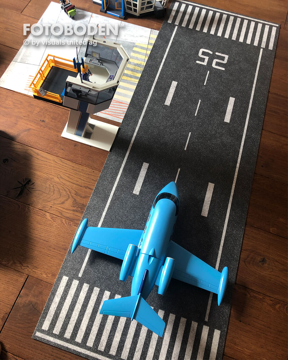 playmobil Flugplatz motivboden Bodenbelag